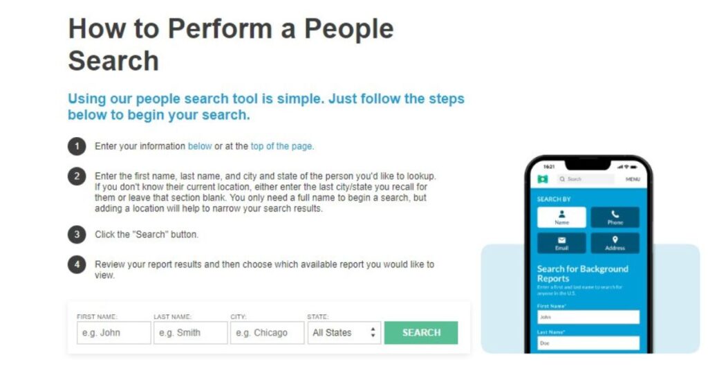 truthfinder people search tool