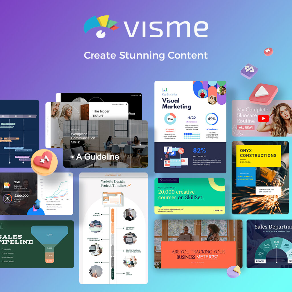 visme create stunning content banner